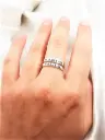 Anillo Cinta Familia Grabado Calado X 2
