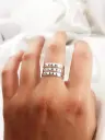 Anillo Cinta Familia Grabado Calado X 3