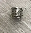Anillo Cinta Familia Grabado Calado X 4