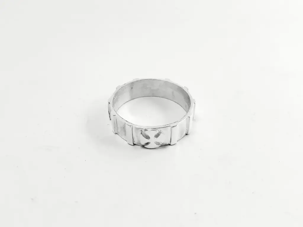 Anillo Cinta Denario Cruz Templaria 