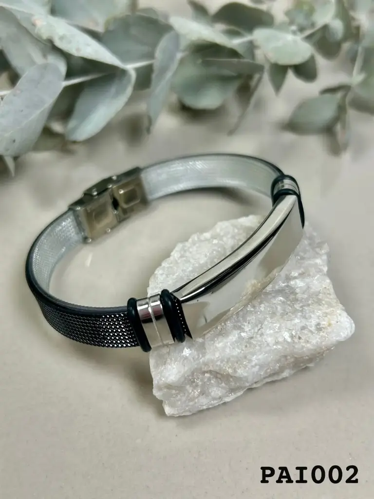 Pulsera identidad acero 