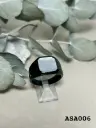 Anillo sello negro con nacar acero