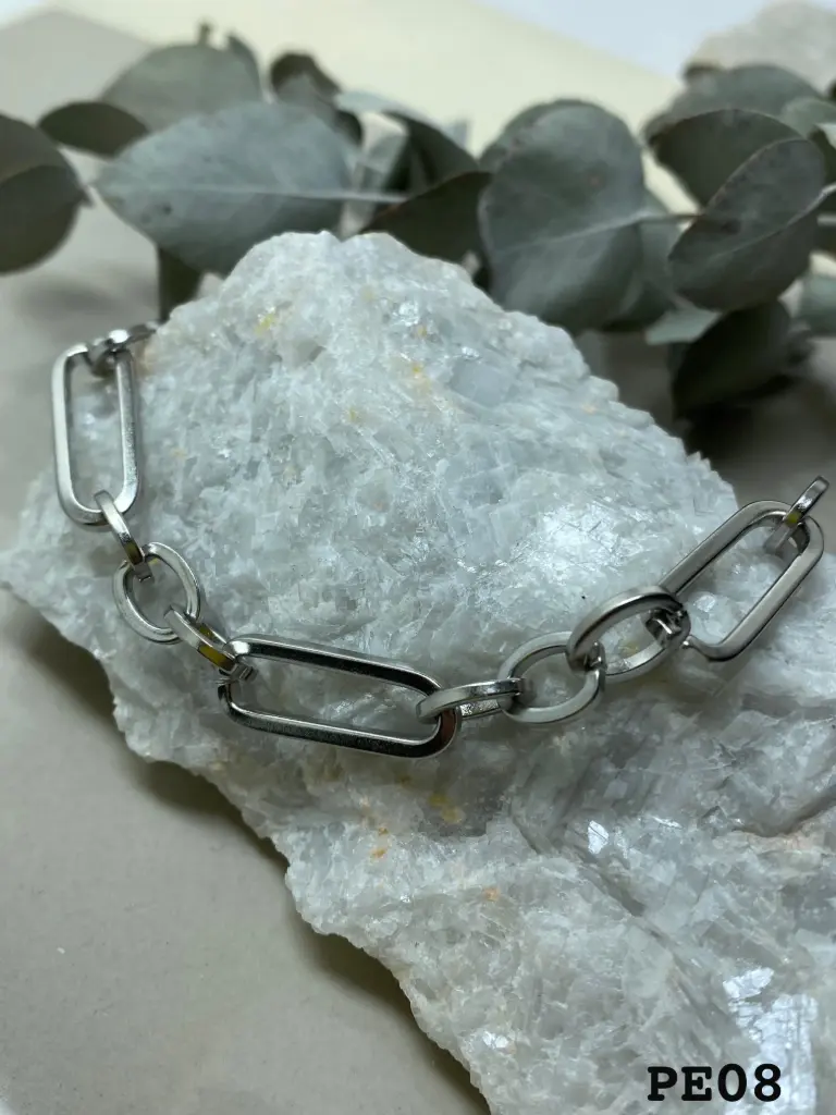 Pulsera Acero 3x1 Plateada rect