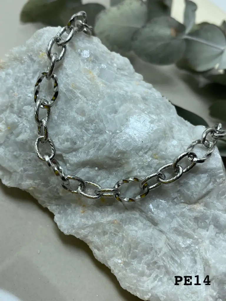 Pulsera Acero 3x1 torzada plateada