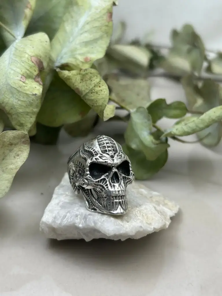 [AF.0083] Anillo calavera labrada