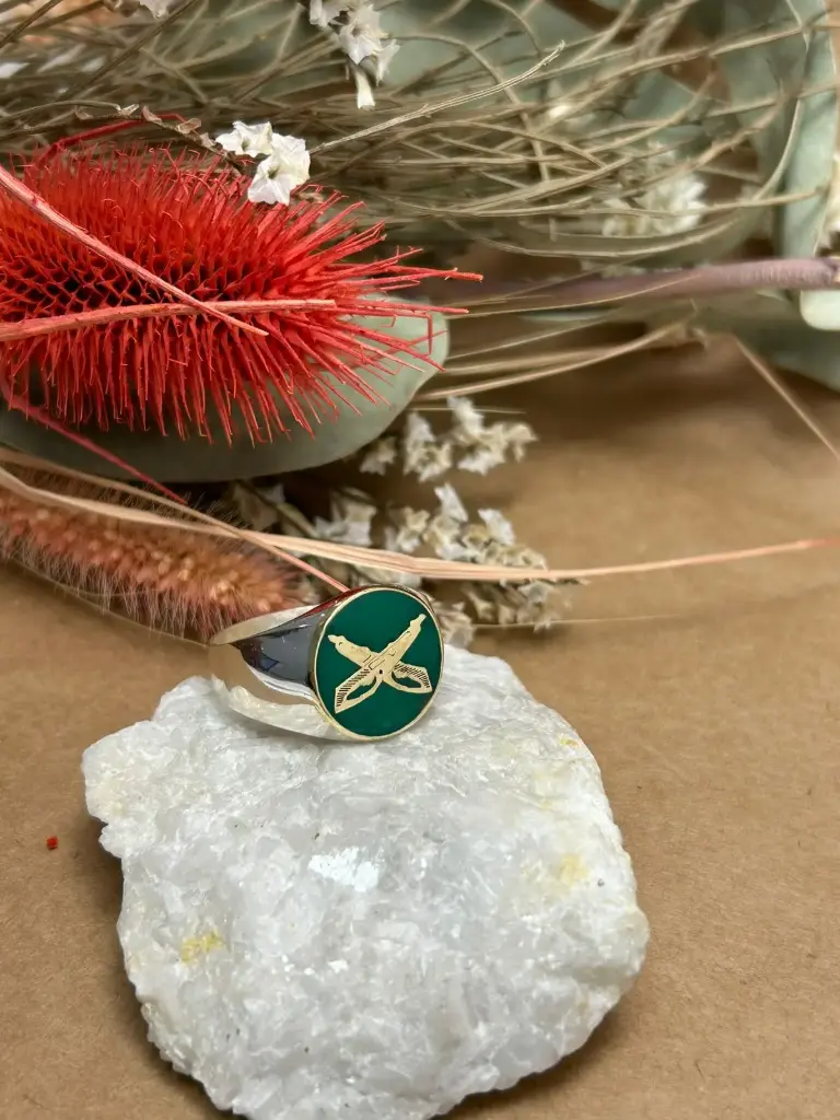 Anillo sello Arma de infanteria