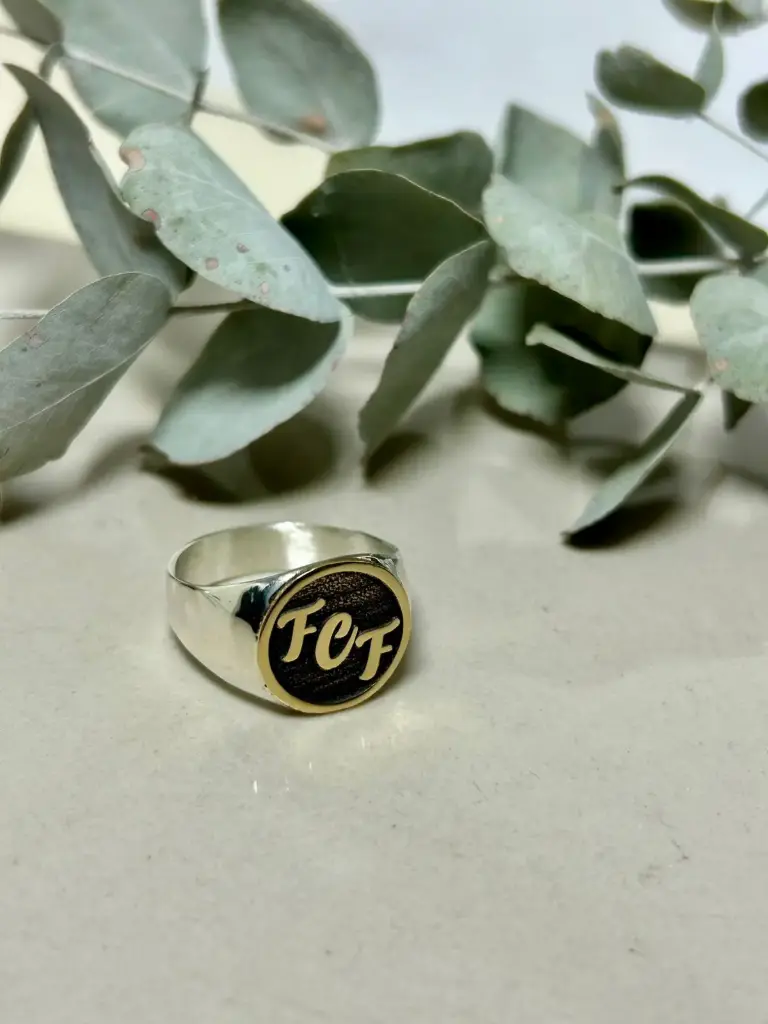 Anillo sello Letras personalizadas