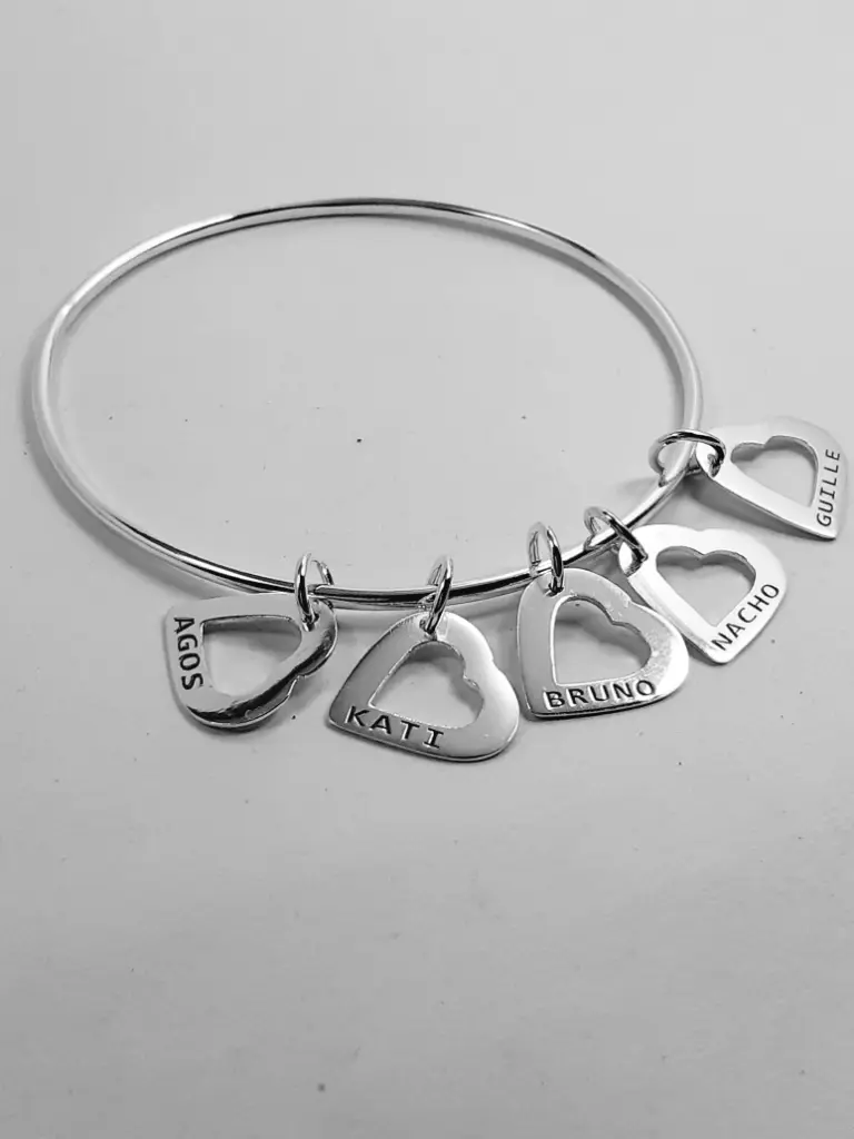 Pulsera Aniversario c/ corazones x5