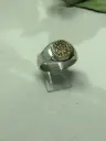 Anillo San Benito redondo plata y oro