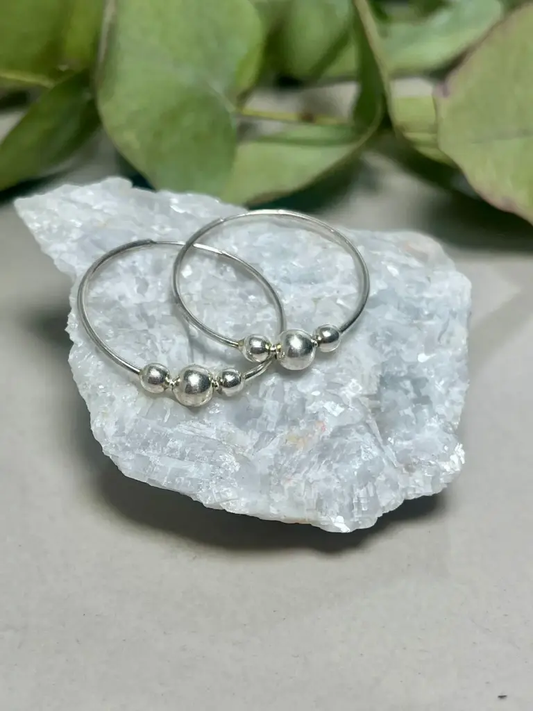 Aros argollitas c/bolitas