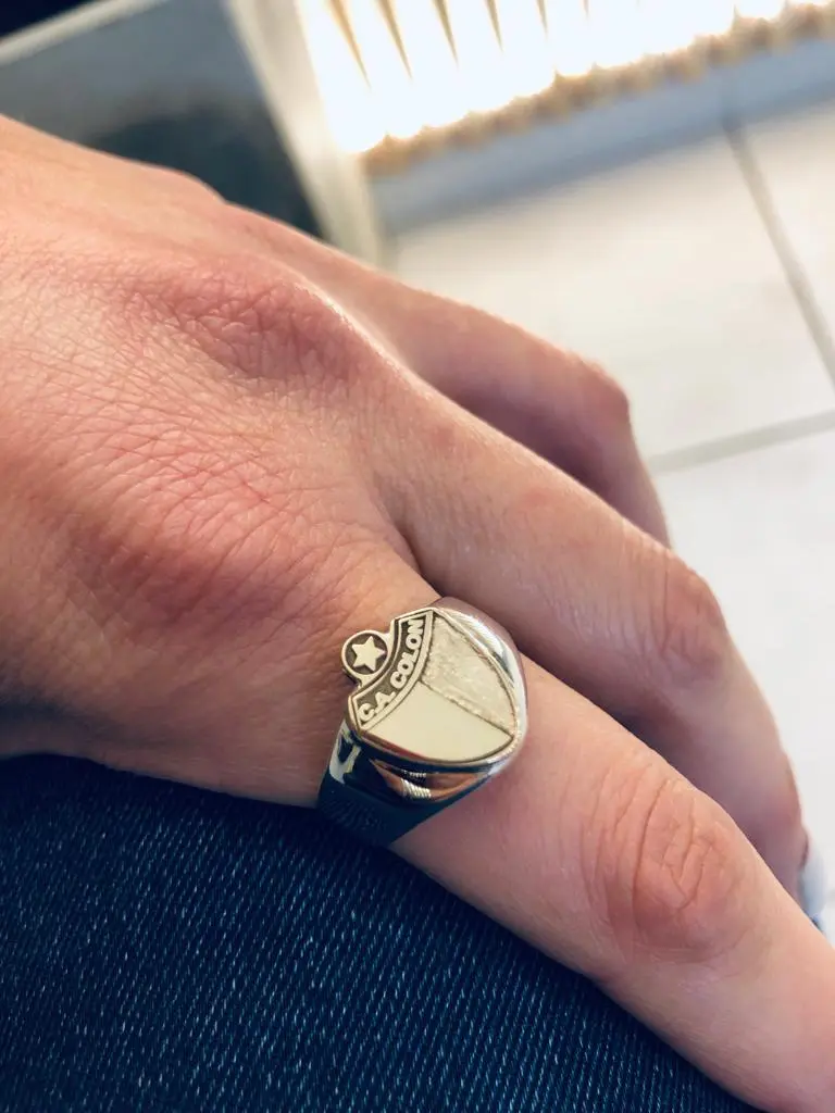 ANILLO COLON plata y oro 