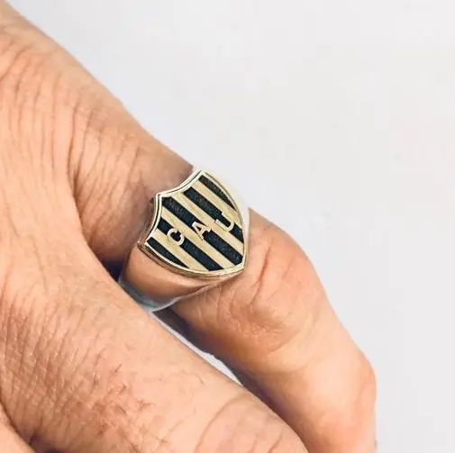 ANILLO CLUB UNION SANTA FE plata y oro 