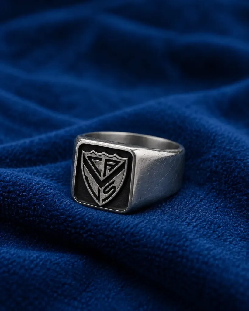 Anillo acero club Vélez Sarsfield