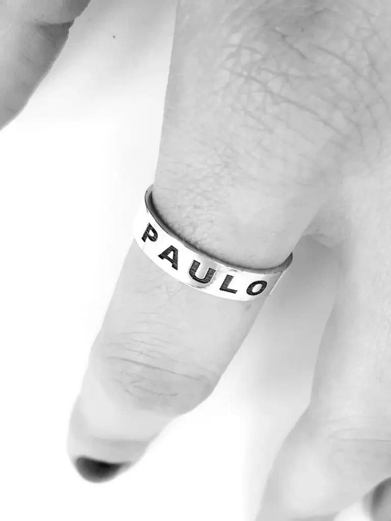 [ACF.49] Anillo Cinta Familia Grabado X 1