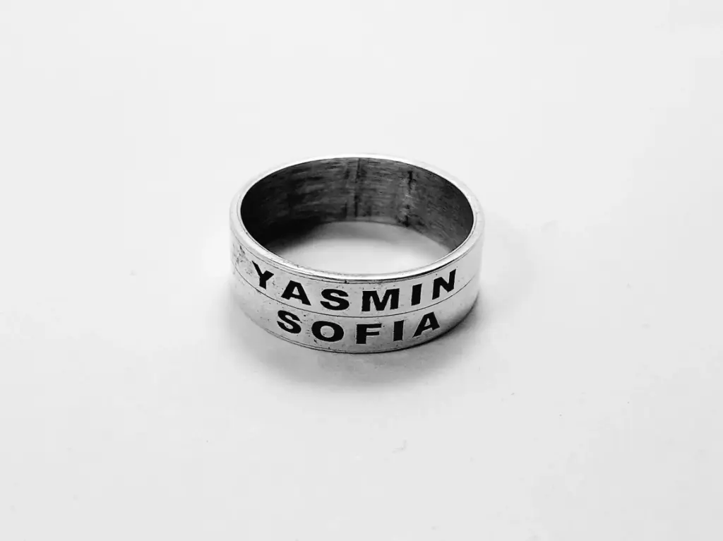 [ACF.50] Anillo Cinta Familia Grabado X 2