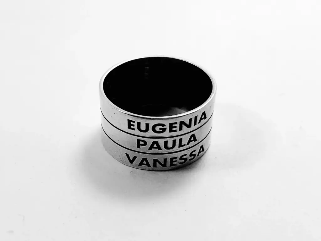 [ACF.51] Anillo Cinta Familia Grabado X 3