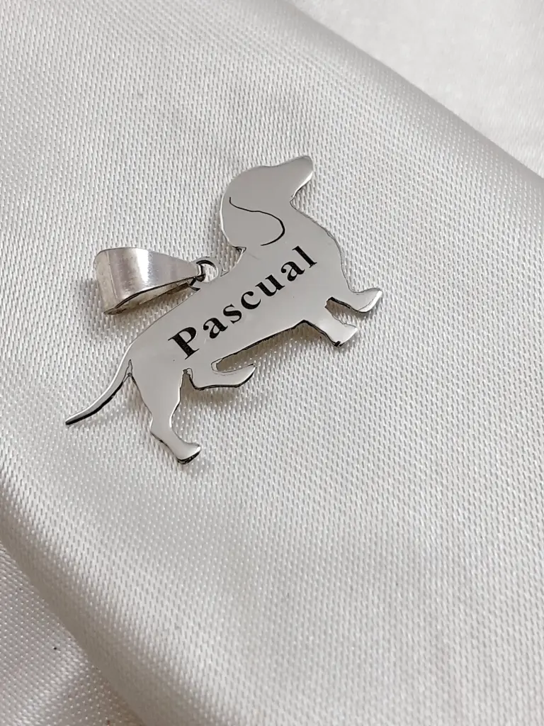 [DP.115] Dije Perro salchicha grabado