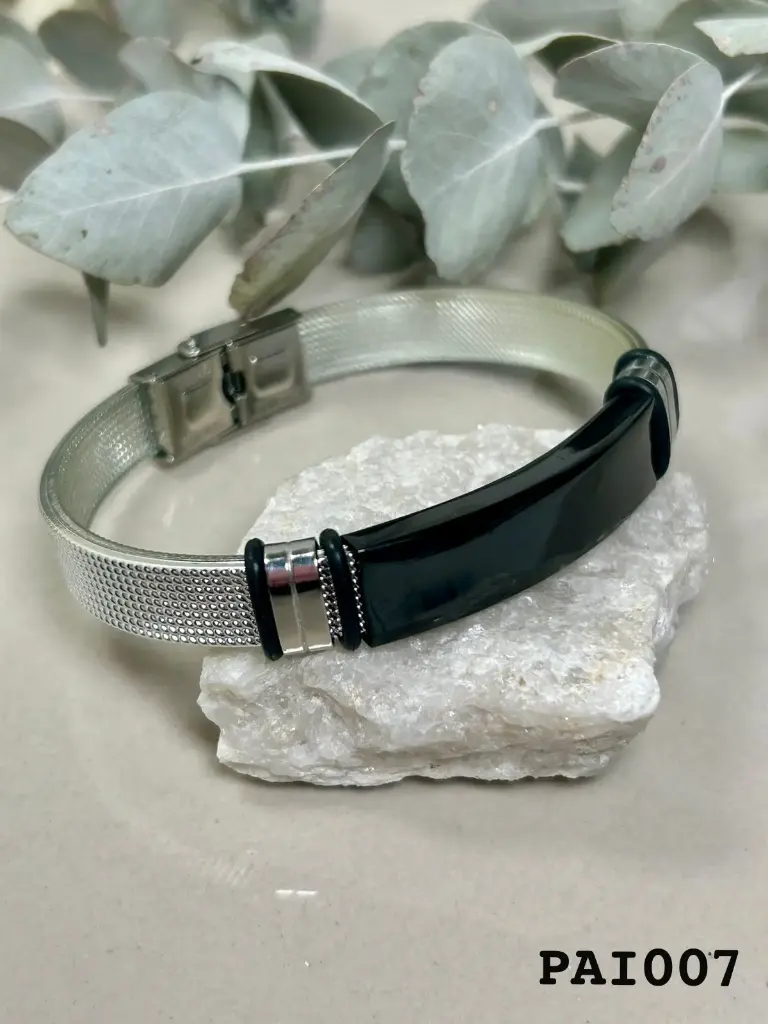 [PAI007] Pulsera identidad acero 