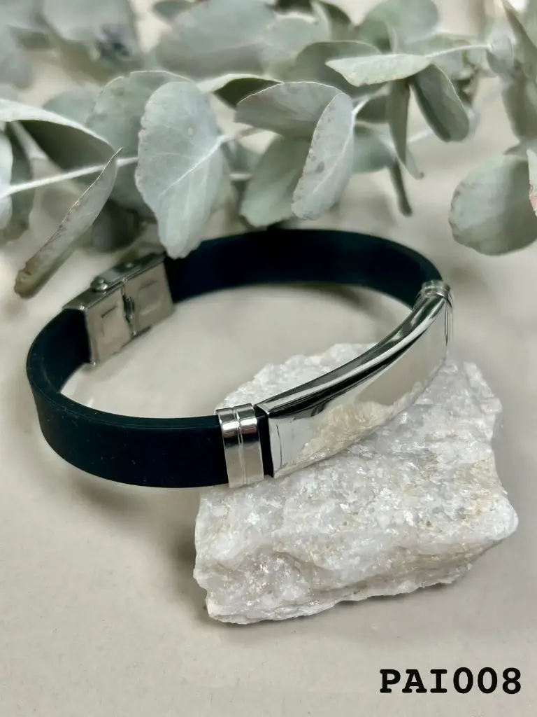 [PAI008] Pulsera de identidad acero