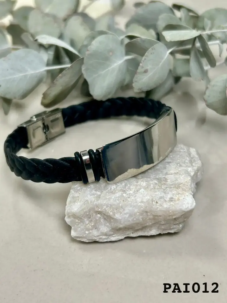 [PAI012] Pulsera identidad acero