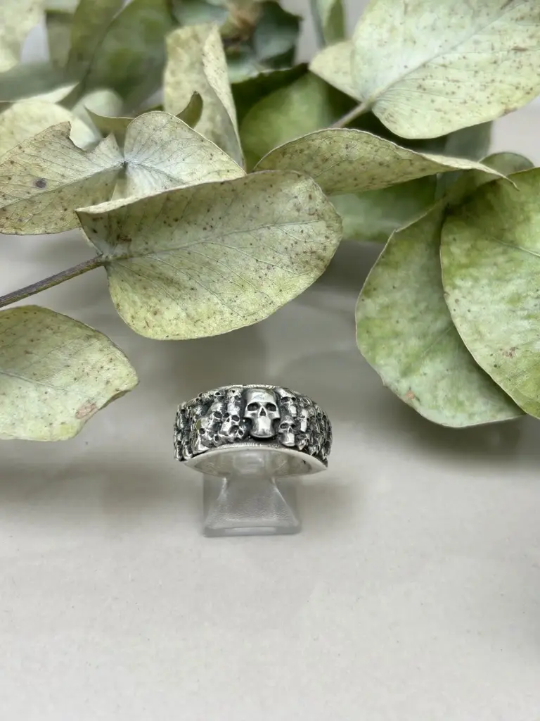 [AF.0082] Anillo 1/2 sin fin calaveras