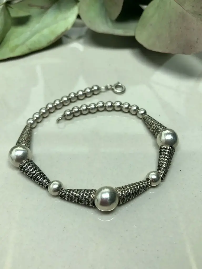 [PI002] Pulse Hindú cono c/ bolitas de plata 