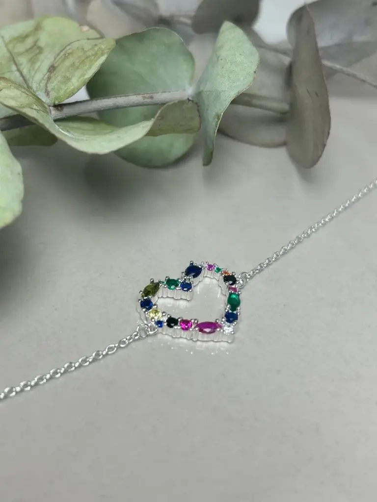 Pulsera corazon cubic